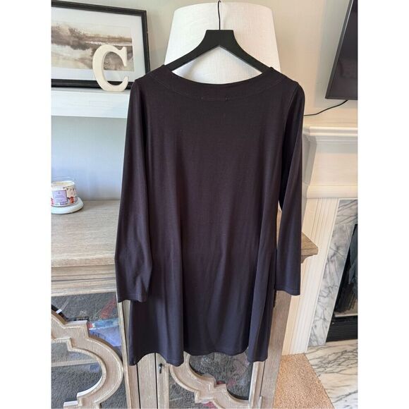 Cut Loose Long Sleeve Black Dress Fit Flare Women’s Size Medium - Picture 6 of 9